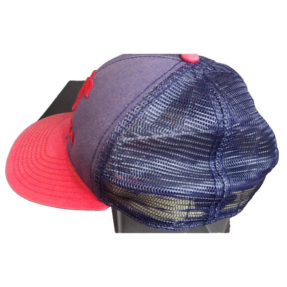 Stay Southern Georgia Baseball Hat Cap Adjustable Trucker Blue Red Peach State - Picture 4 of 9